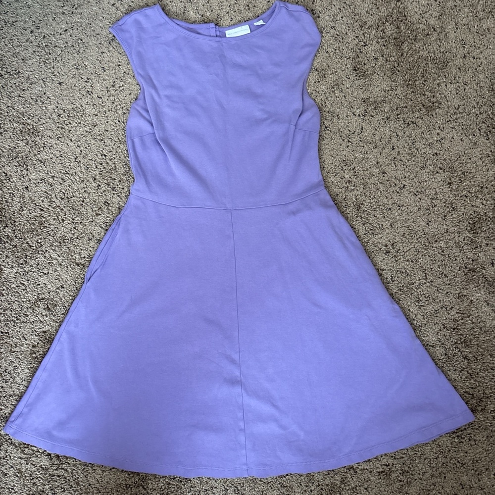 New York & Company Lilac Sleeveless Fit-and-Flare Mini Dress